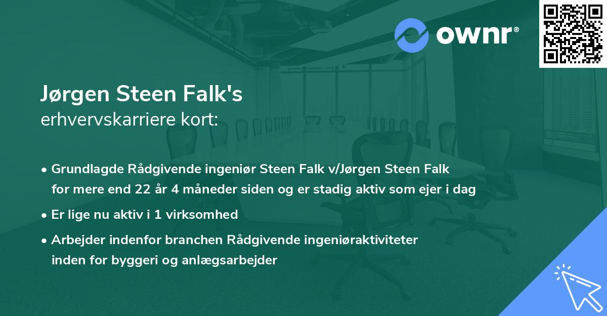 Jørgen Steen Falk's erhvervskarriere kort