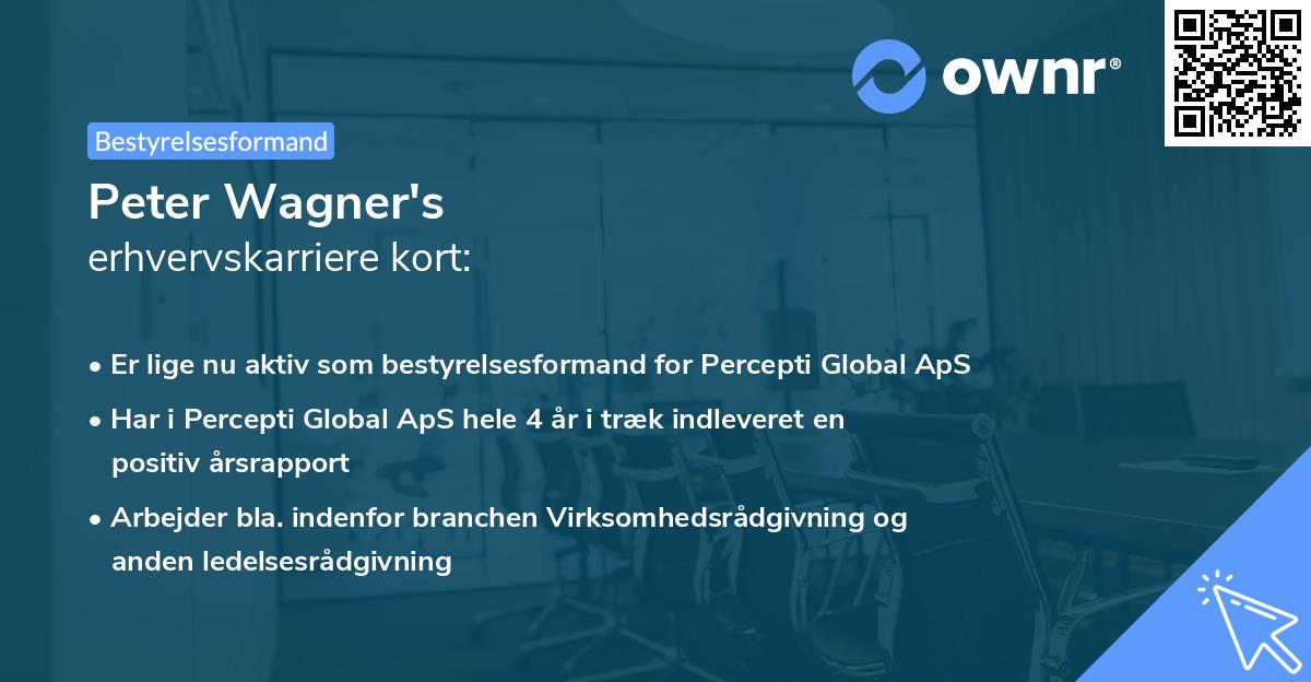Peter Wagner's erhvervskarriere kort