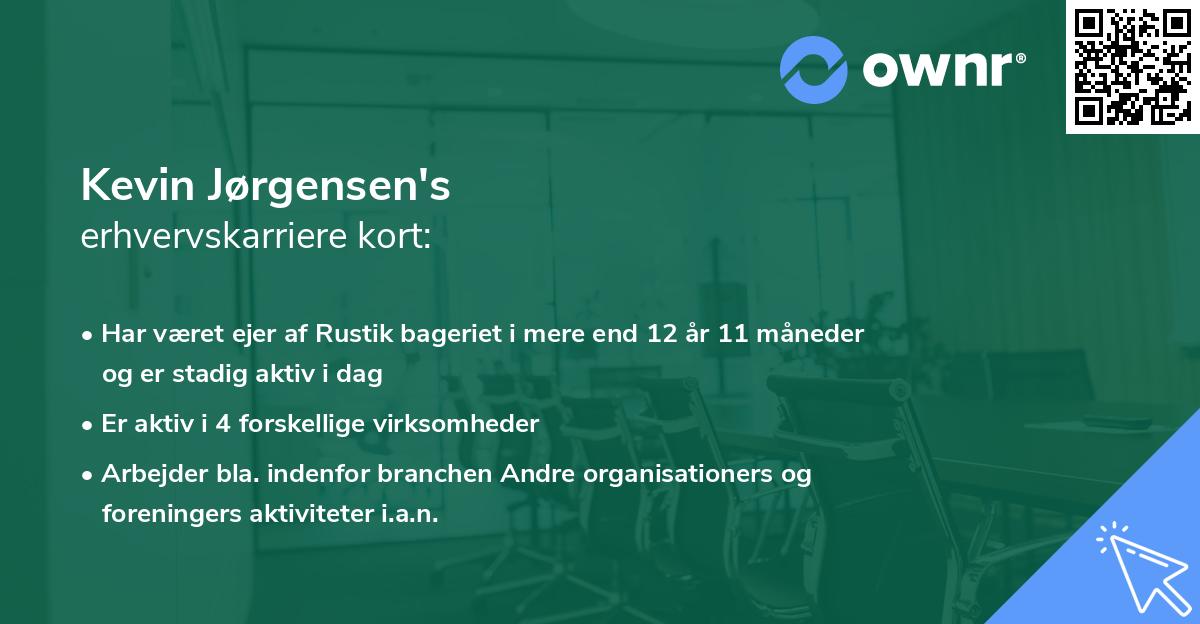 Kevin Jørgensen's erhvervskarriere kort