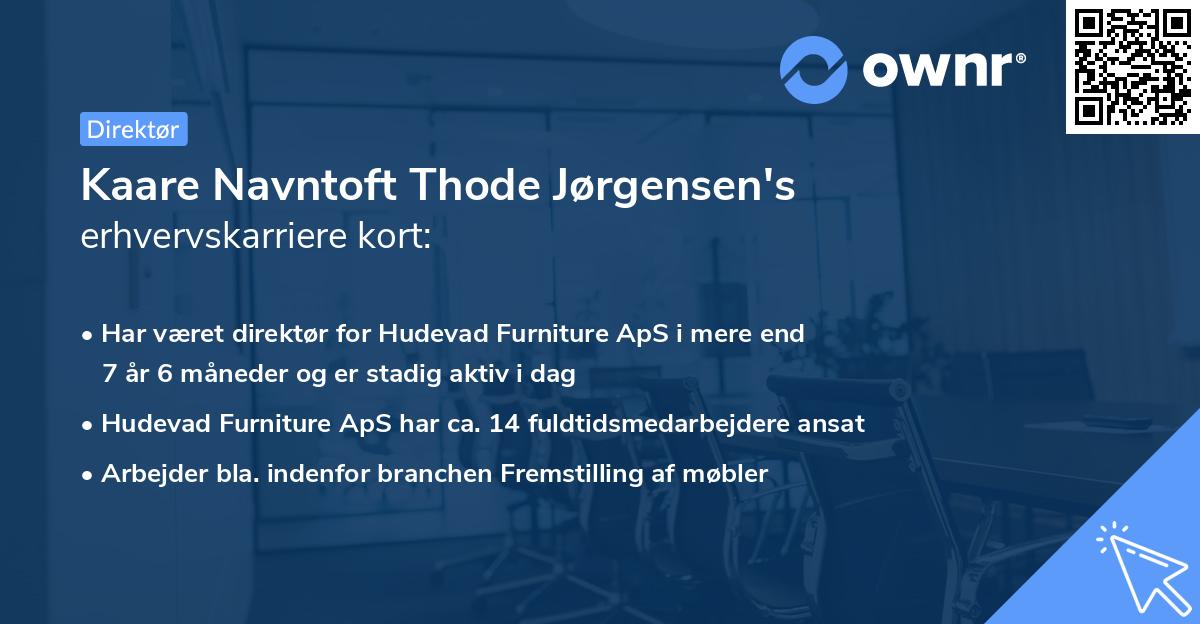Kaare Navntoft Thode Jørgensen's erhvervskarriere kort