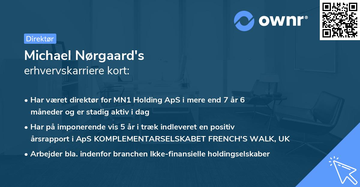 Michael Nørgaard's erhvervskarriere kort