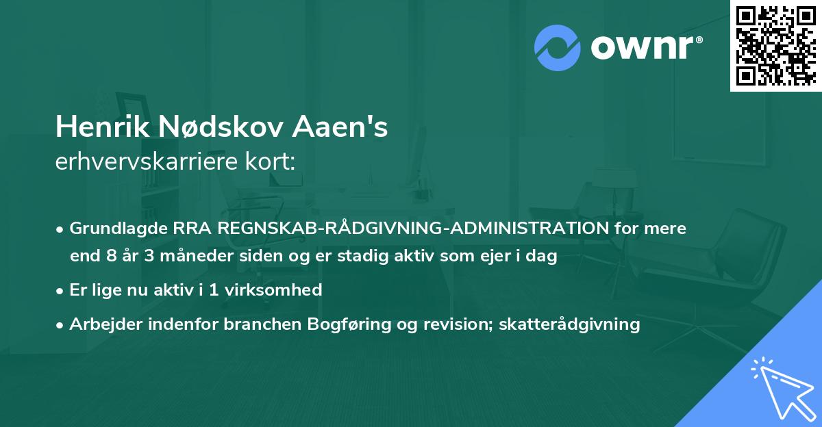 Henrik Nødskov Aaen's erhvervskarriere kort