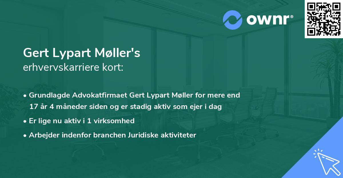 Gert Lypart Møller's erhvervskarriere kort