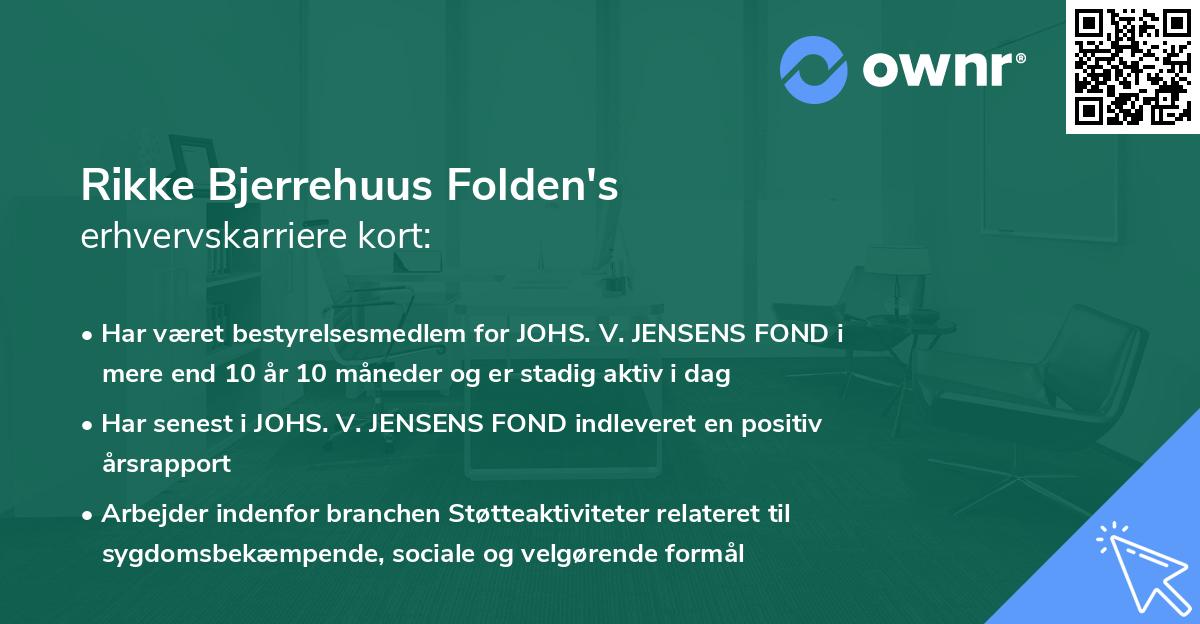 Rikke Bjerrehuus Folden's erhvervskarriere kort