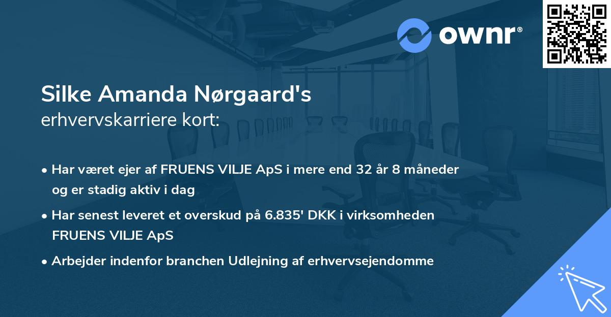 Silke Amanda Nørgaard's erhvervskarriere kort