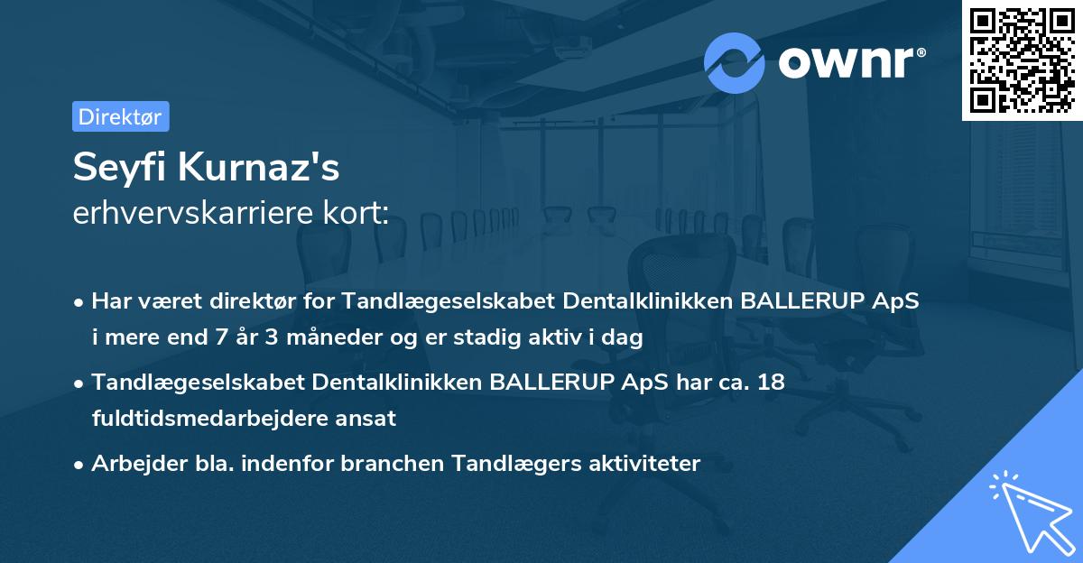 Seyfi Kurnaz's erhvervskarriere kort