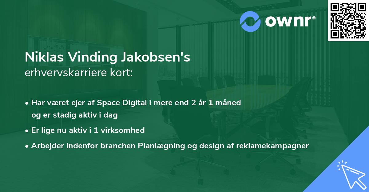 Niklas Vinding Jakobsen's erhvervskarriere kort