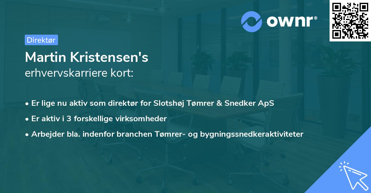 Martin Kristensen's erhvervskarriere kort