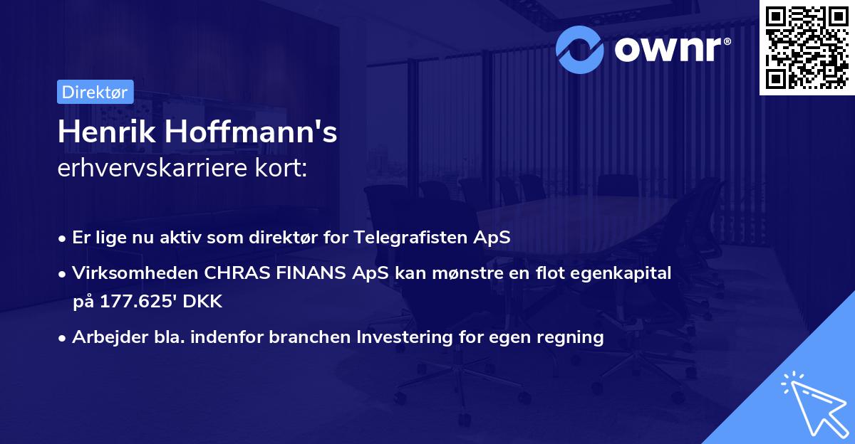 Henrik Hoffmann's erhvervskarriere kort