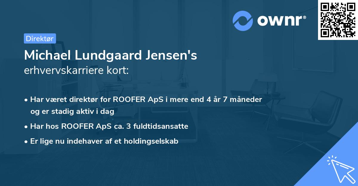 Michael Lundgaard Jensen's erhvervskarriere kort