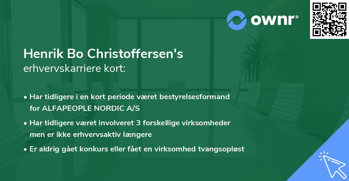 Henrik Bo Christoffersen's erhvervskarriere kort