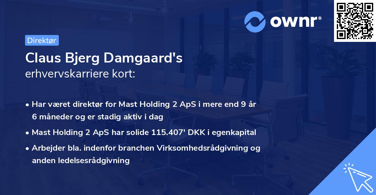 Claus Bjerg Damgaard's erhvervskarriere kort