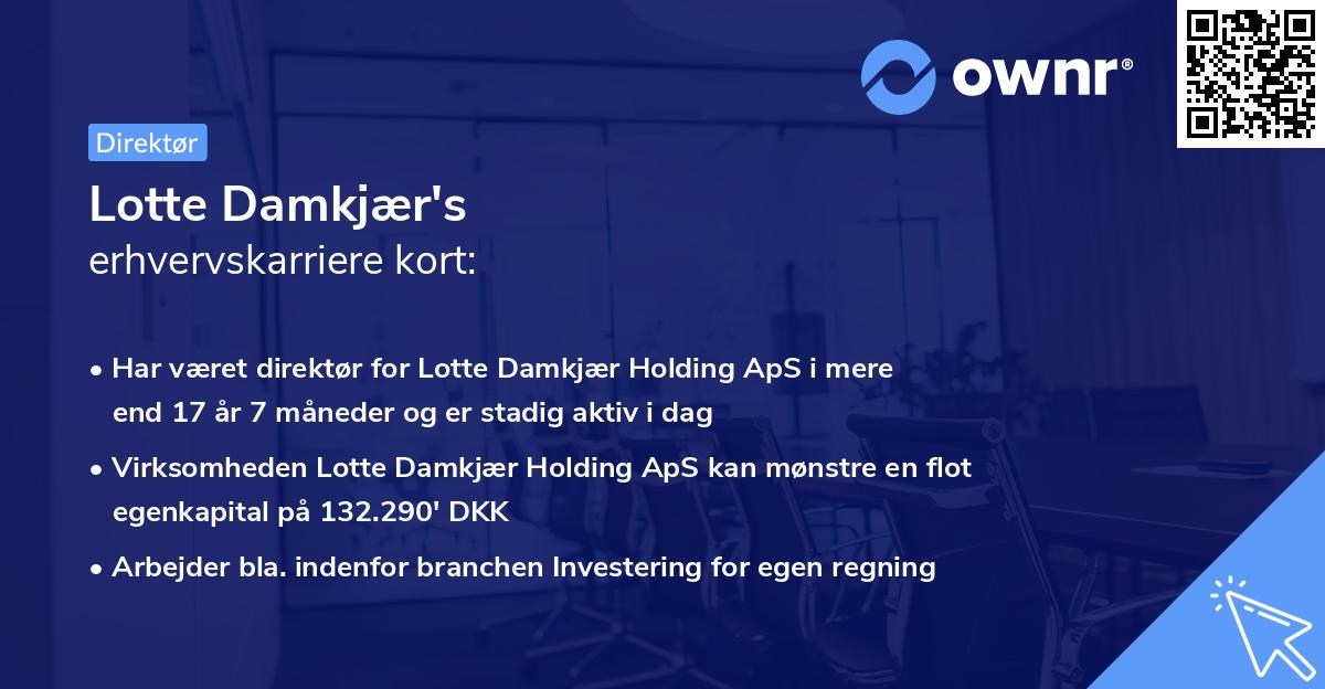 Lotte Damkjær's erhvervskarriere kort