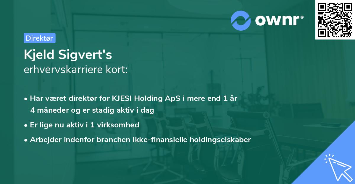 Kjeld Sigvert's erhvervskarriere kort