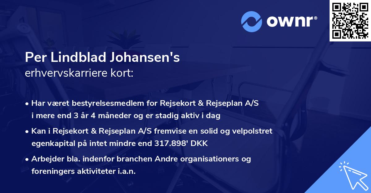 Per Lindblad Johansen's erhvervskarriere kort