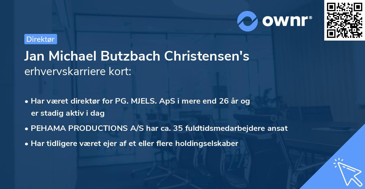 Jan Michael Butzbach Christensen's erhvervskarriere kort