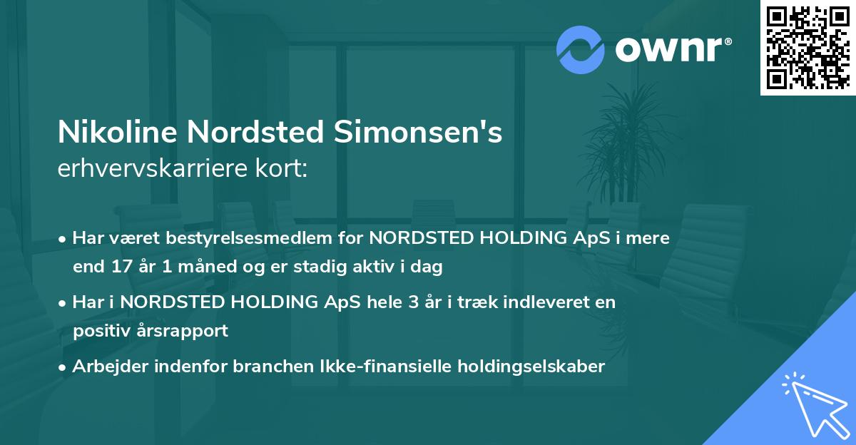 Nikoline Nordsted Simonsen's erhvervskarriere kort