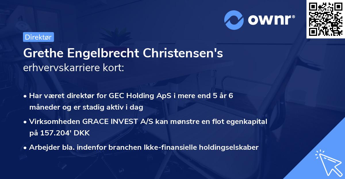 Grethe Engelbrecht Christensen's erhvervskarriere kort