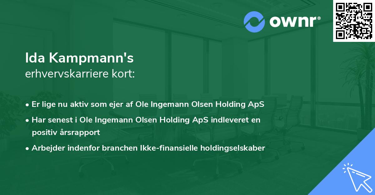 Ida Kampmann's erhvervskarriere kort