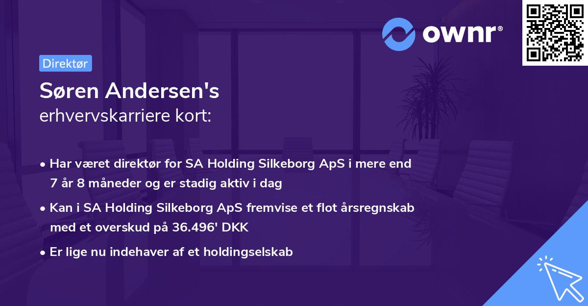 Søren Andersen's erhvervskarriere kort