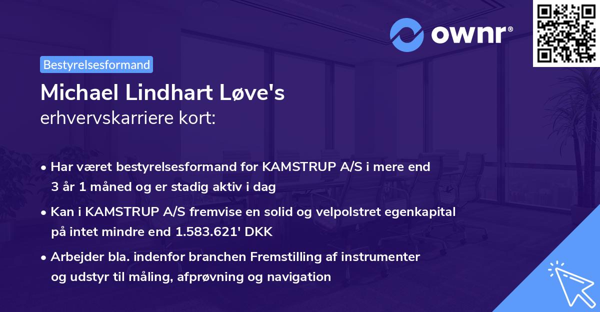 Michael Lindhart Løve's erhvervskarriere kort