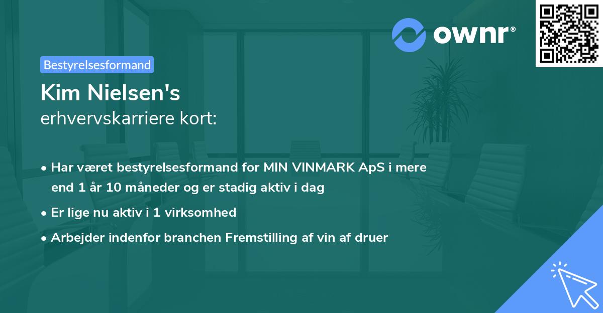 Kim Nielsen's erhvervskarriere kort