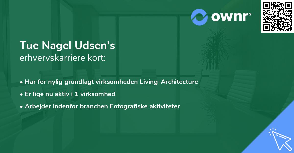 Tue Nagel Udsen's erhvervskarriere kort