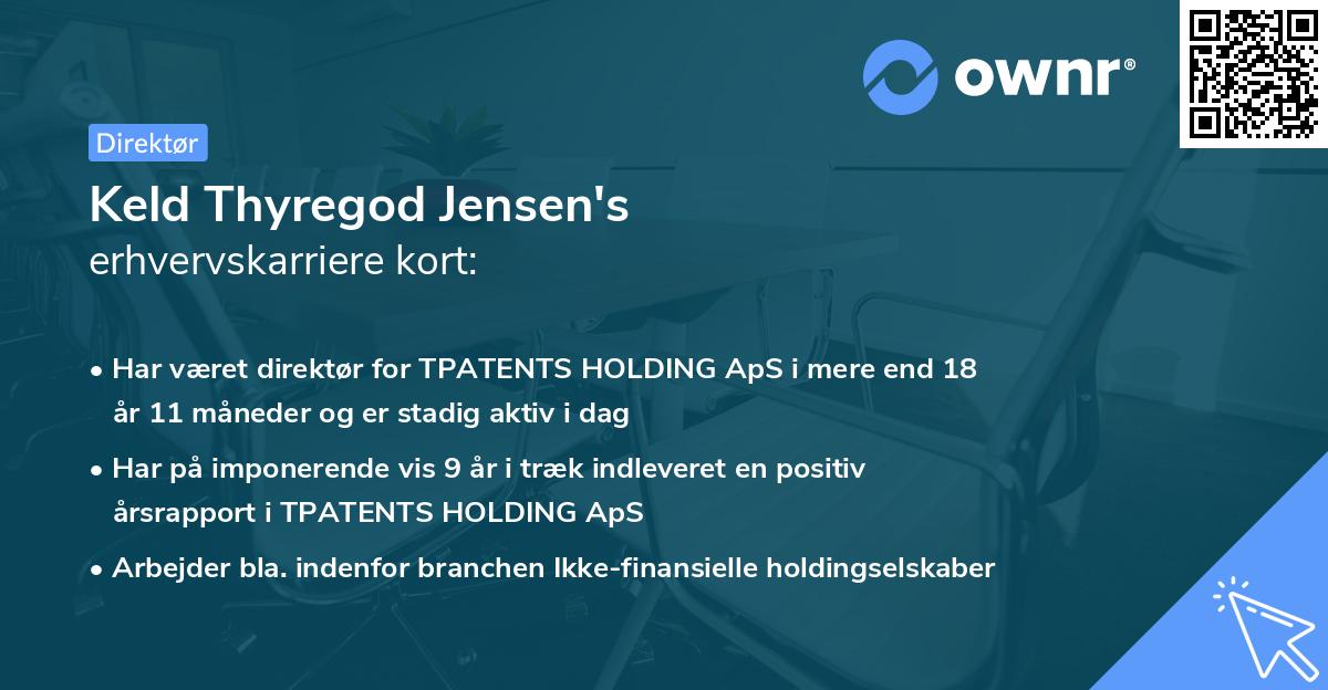 Keld Thyregod Jensen's erhvervskarriere kort
