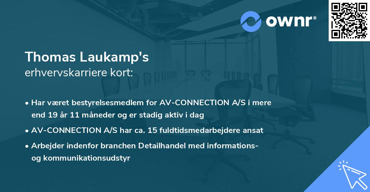 Thomas Laukamp's erhvervskarriere kort