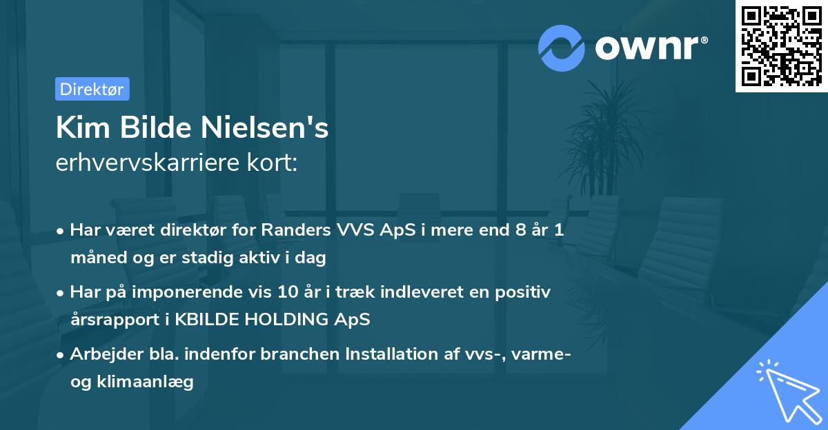 Kim Bilde Nielsen's erhvervskarriere kort