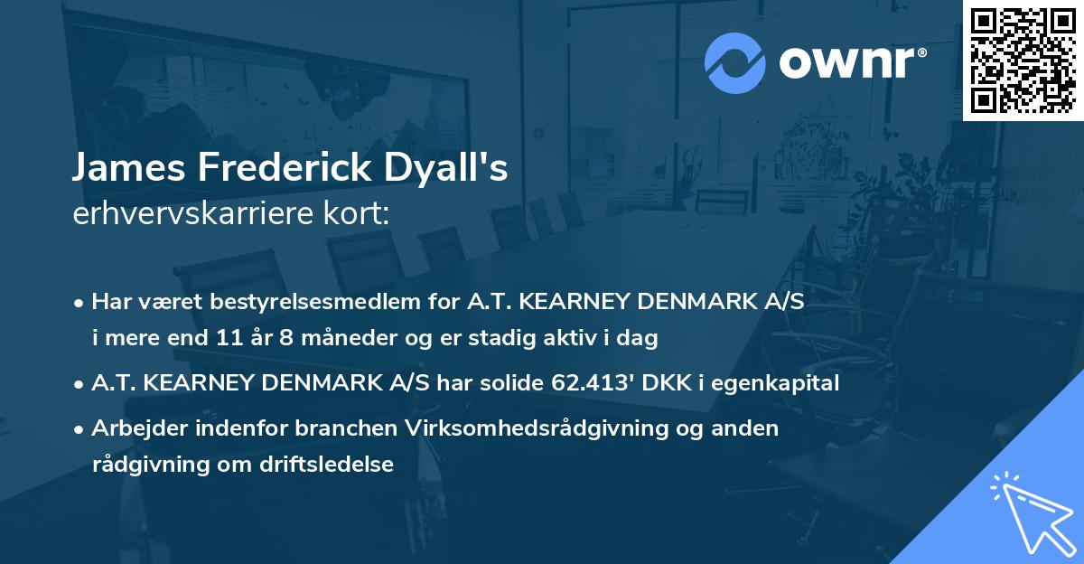 James Frederick Dyall's erhvervskarriere kort