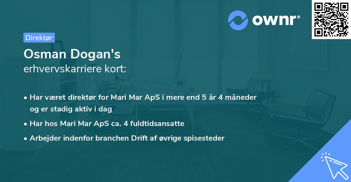 Osman Dogan's erhvervskarriere kort