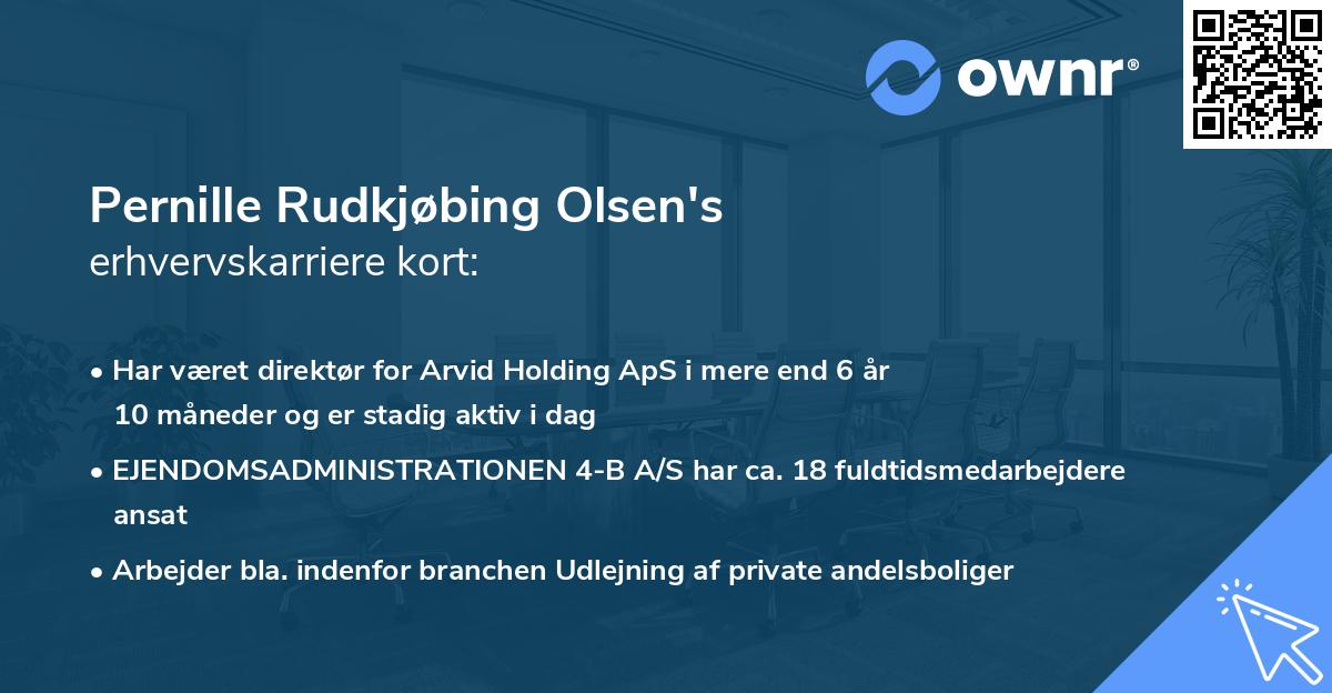 Pernille Rudkjøbing Olsen's erhvervskarriere kort