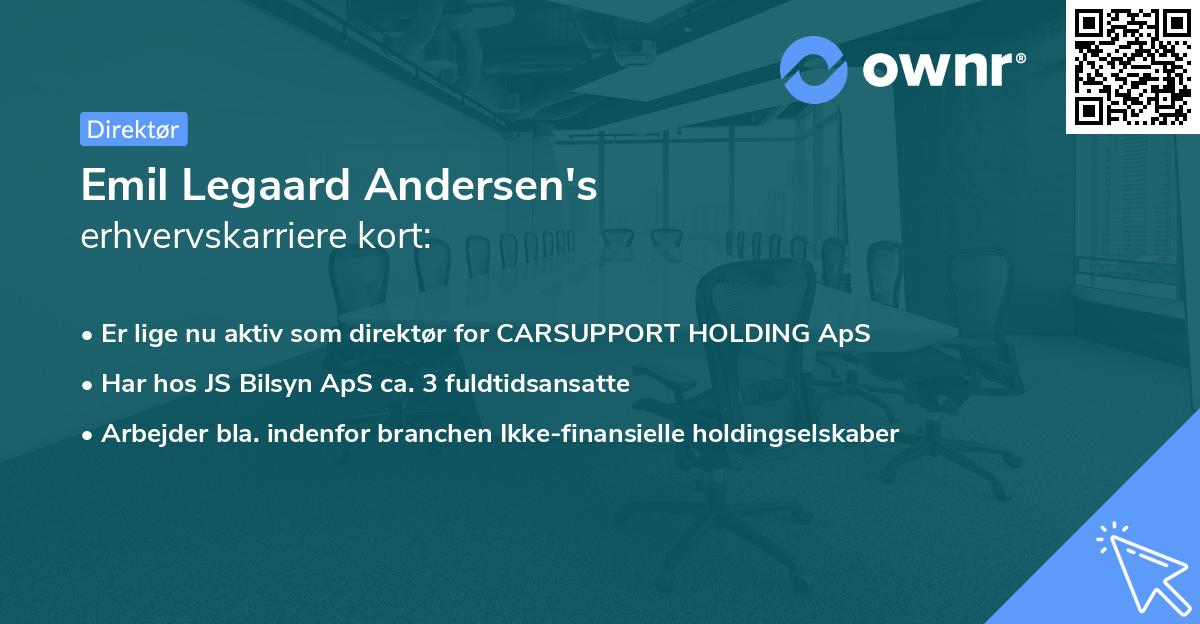 Emil Legaard Andersen's erhvervskarriere kort