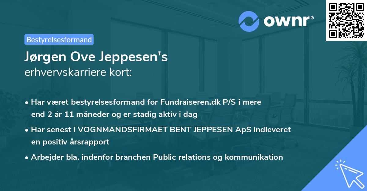 Jørgen Ove Jeppesen's erhvervskarriere kort