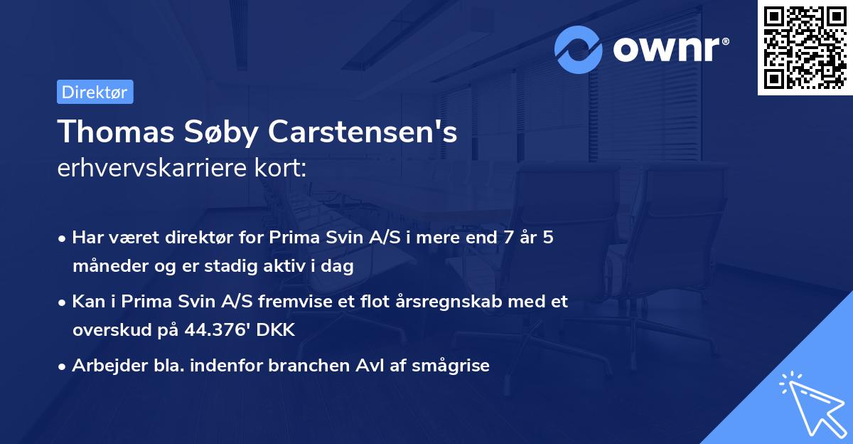 Thomas Søby Carstensen's erhvervskarriere kort