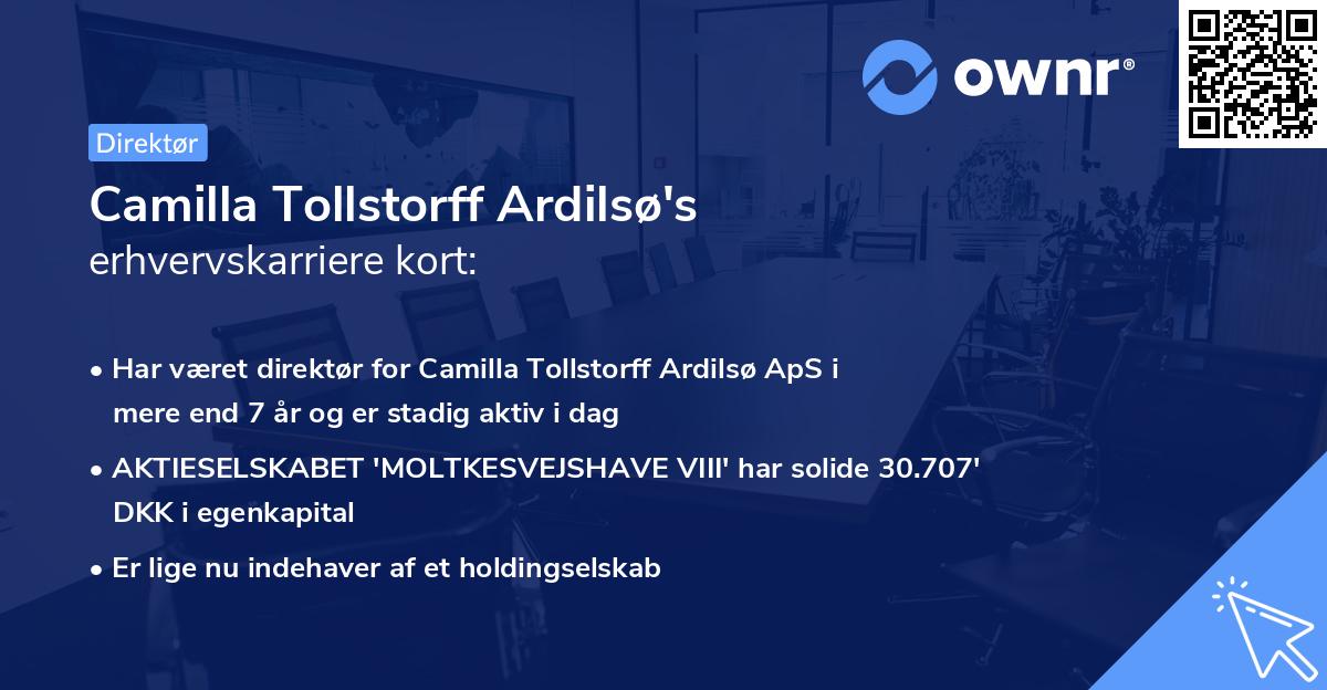 Camilla Tollstorff Ardilsø's erhvervskarriere kort