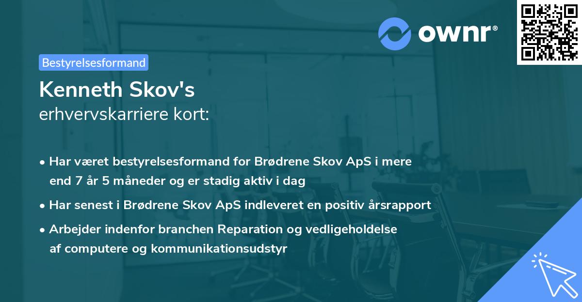 Kenneth Skov's erhvervskarriere kort