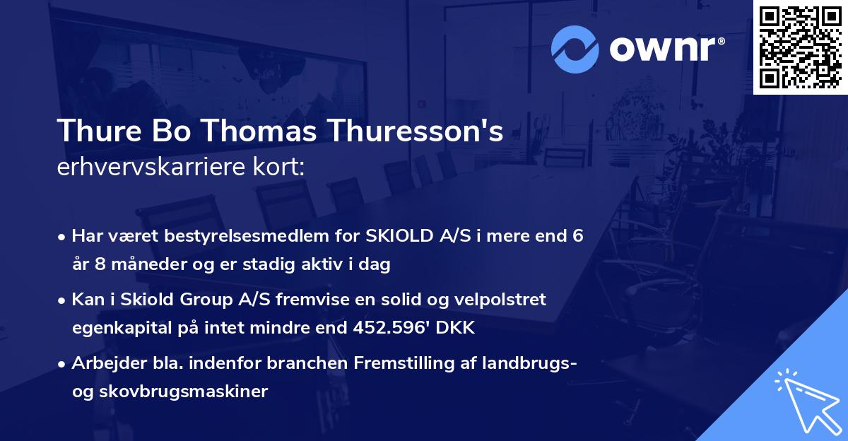 Thure Bo Thomas Thuresson's erhvervskarriere kort