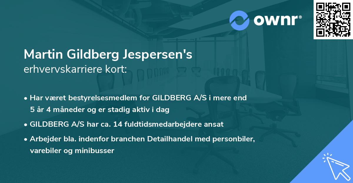 Martin Gildberg Jespersen's erhvervskarriere kort