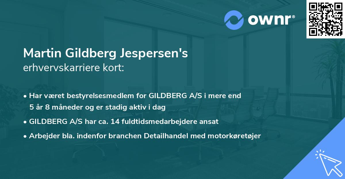 Martin Gildberg Jespersen's erhvervskarriere kort