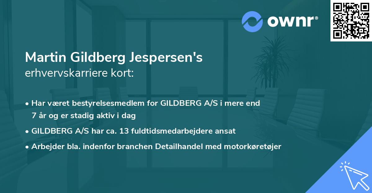 Martin Gildberg Jespersen's erhvervskarriere kort