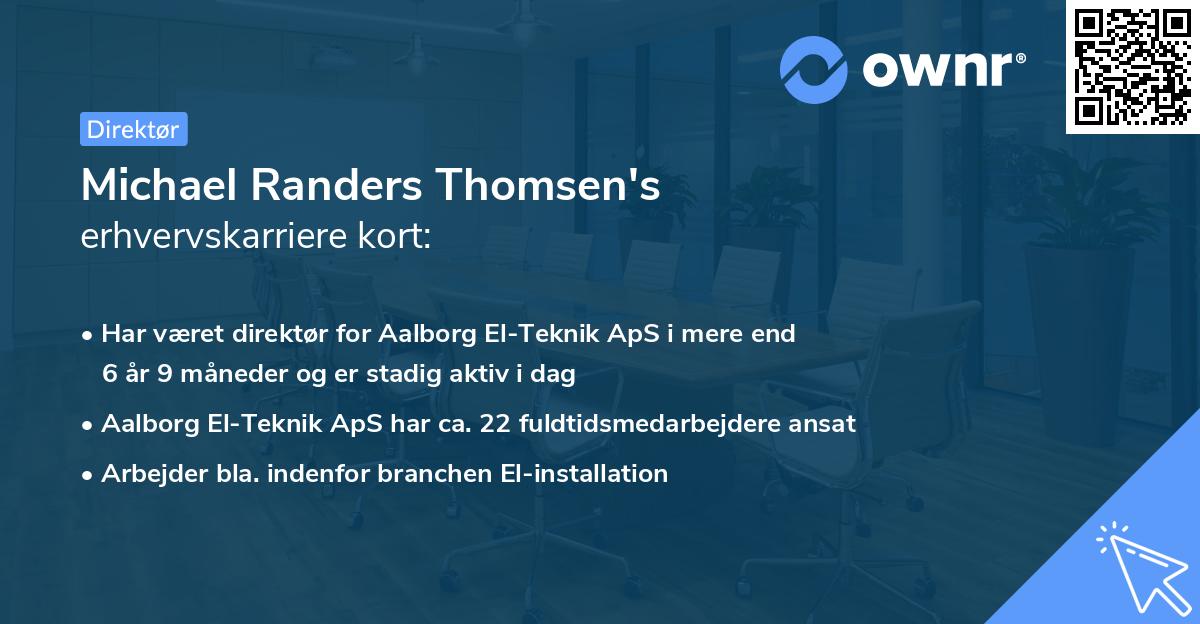 Michael Randers Thomsen's erhvervskarriere kort