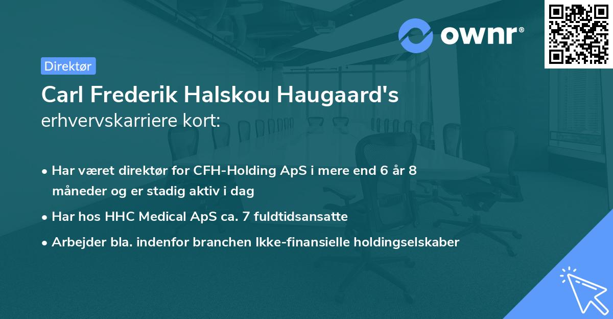 Carl Frederik Halskou Haugaard's erhvervskarriere kort