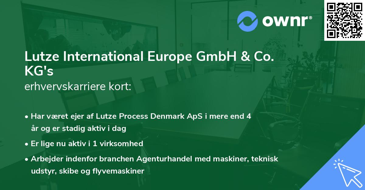 Lutze International Europe GmbH & Co. KG's erhvervskarriere kort