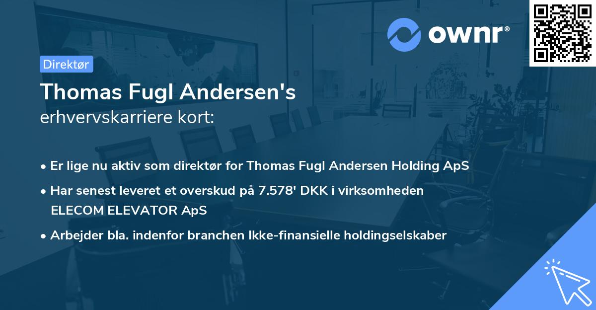 Thomas Fugl Andersen's erhvervskarriere kort