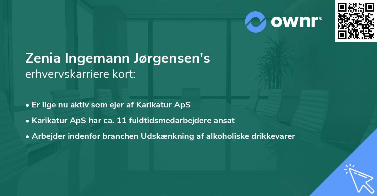 Zenia Ingemann Jørgensen's erhvervskarriere kort