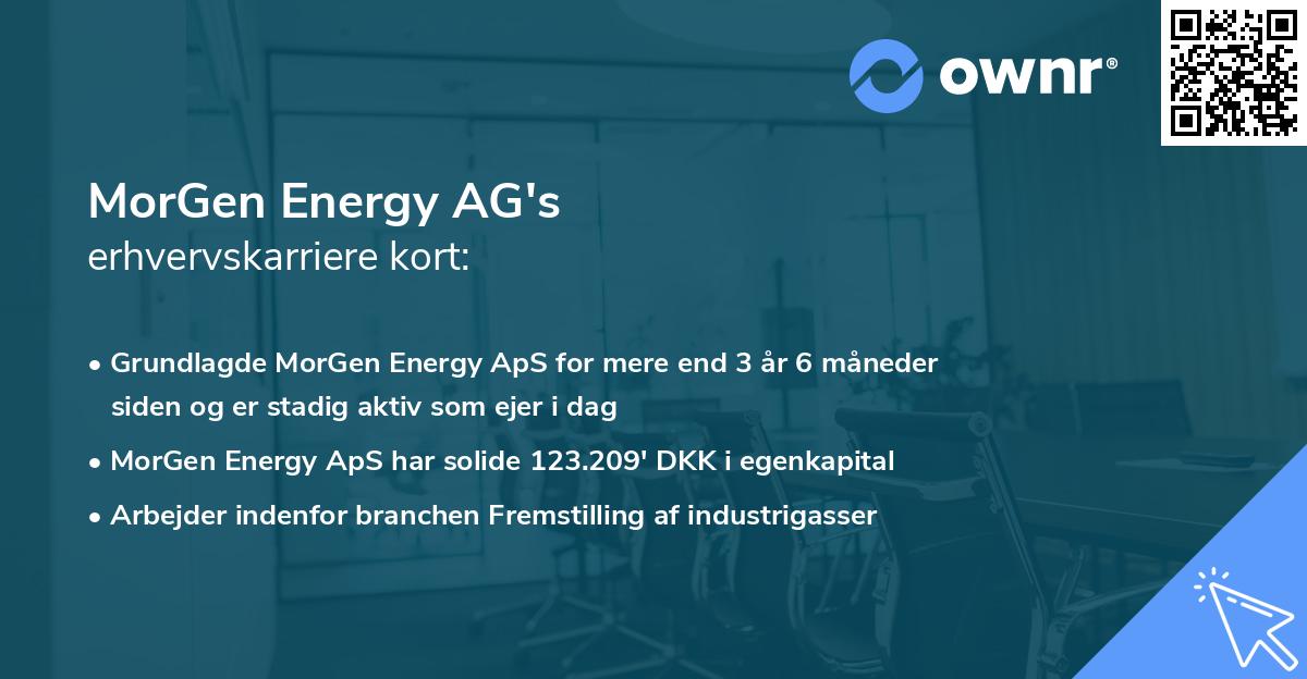 MorGen Energy AG's erhvervskarriere kort