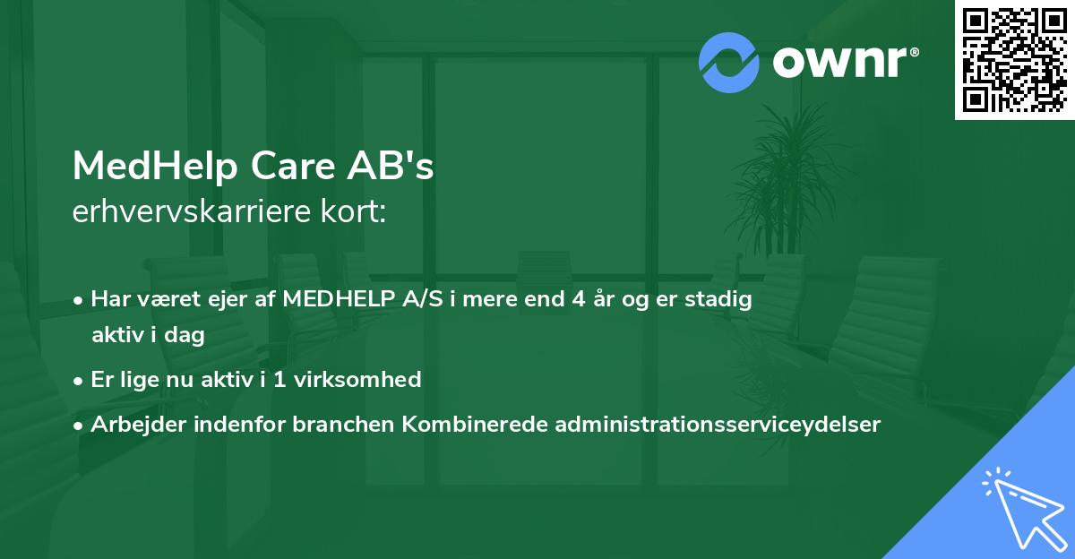 MedHelp Care AB's erhvervskarriere kort