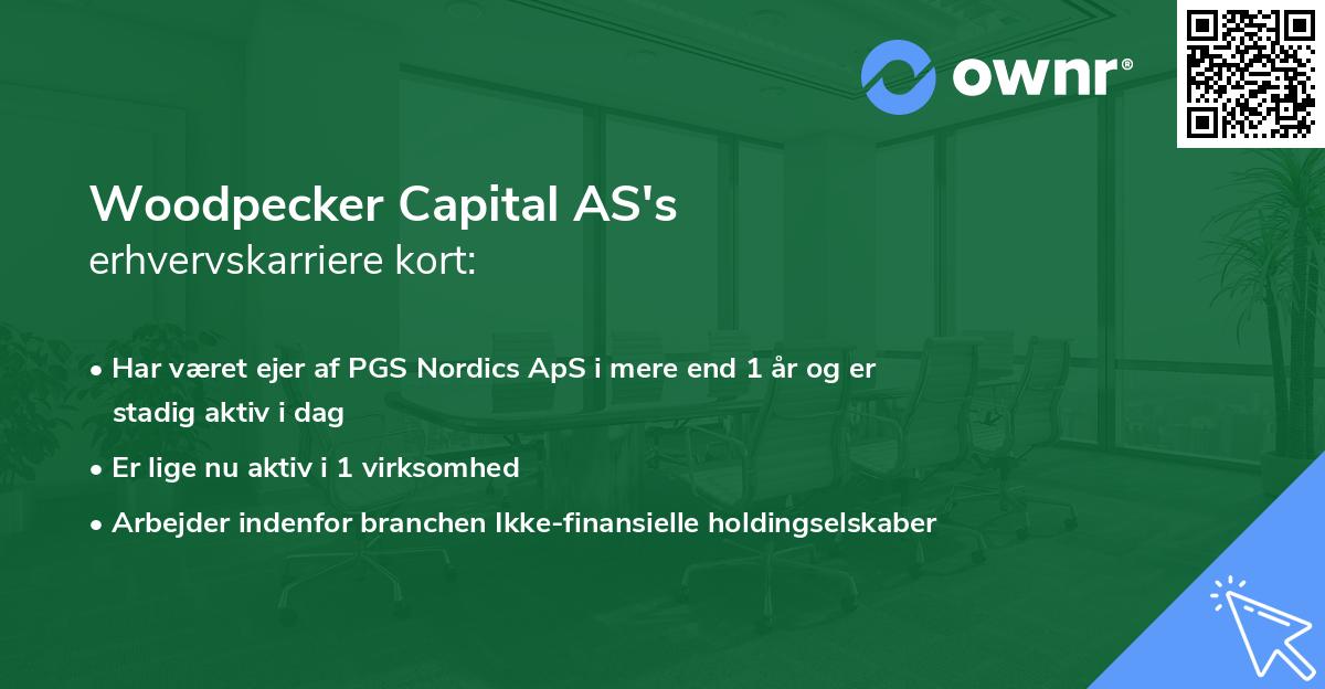 Woodpecker Capital AS's erhvervskarriere kort